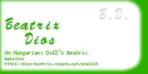 beatrix dios business card